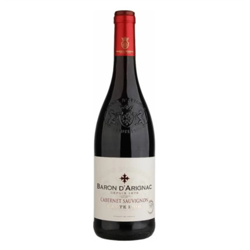 RED WINE BARON D'ARIGNAC 12%,  FRANCE 0.75L